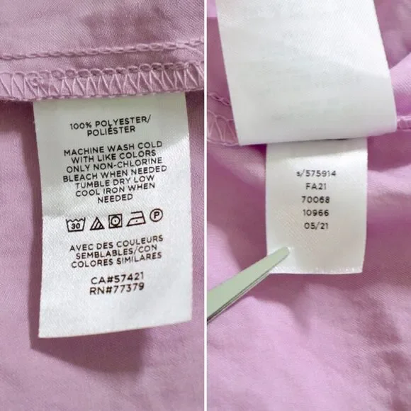 Ann Taylor Size XS Ruffle Front Shell Blouse Sleeveless V Neck Pink - Picture 10 of 10